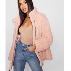 Boohoo oversized teddy jacket